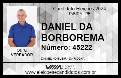 Candidato DANIEL DA BORBOREMA 2024 - TABIRA - Eleições