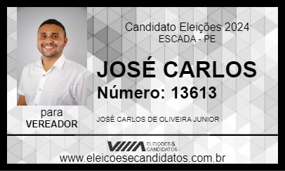 Candidato JOSÉ CARLOS 2024 - ESCADA - Eleições