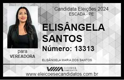 Candidato ELISÂNGELA SANTOS 2024 - ESCADA - Eleições