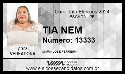 Candidato TIA NEM 2024 - ESCADA - Eleições