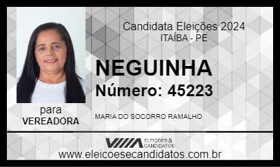 Candidato NEGUINHA 2024 - ITAÍBA - Eleições