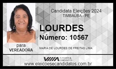 Candidato LOURDES 2024 - TIMBAÚBA - Eleições