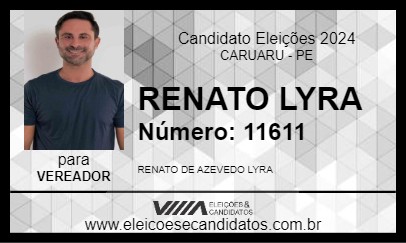 Candidato RENATO LYRA 2024 - CARUARU - Eleições