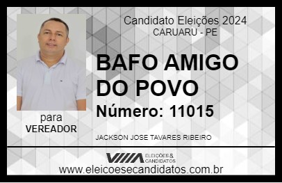 Candidato BAFO AMIGO DO POVO 2024 - CARUARU - Eleições