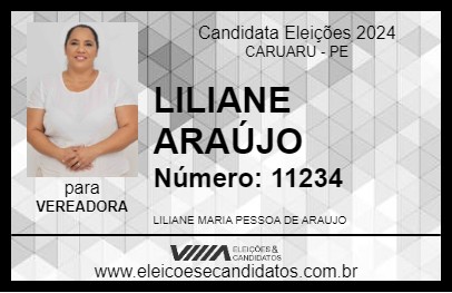 Candidato LILIANE ARAÚJO 2024 - CARUARU - Eleições