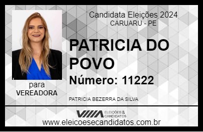 Candidato PATRICIA DO POVO 2024 - CARUARU - Eleições