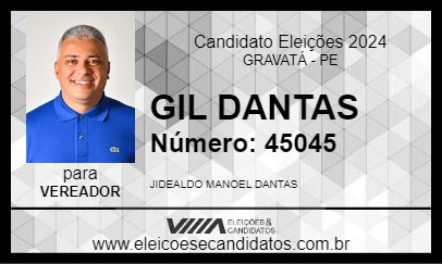 Candidato GIL DANTAS 2024 - GRAVATÁ - Eleições