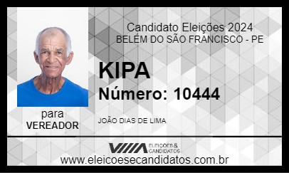 Candidato KIPA 2024 - BELÉM DO SÃO FRANCISCO - Eleições