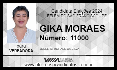 Candidato GIKA MORAES 2024 - BELÉM DO SÃO FRANCISCO - Eleições