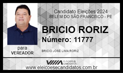 Candidato BRICIO RORIZ 2024 - BELÉM DO SÃO FRANCISCO - Eleições