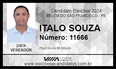 Candidato ITALO SOUZA 2024 - BELÉM DO SÃO FRANCISCO - Eleições