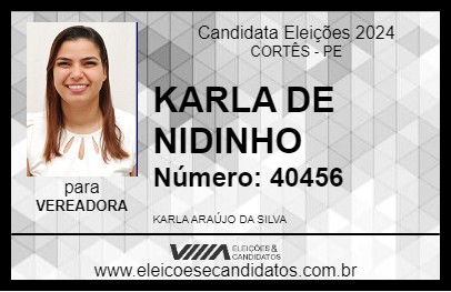 Candidato KARLA DE NIDINHO 2024 - CORTÊS - Eleições