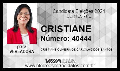 Candidato CRISTIANE 2024 - CORTÊS - Eleições