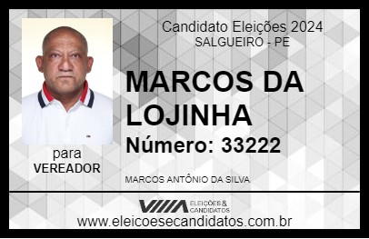 Candidato MARCOS DA LOJINHA 2024 - SALGUEIRO - Eleições