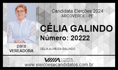 Candidato CÉLIA GALINDO 2024 - ARCOVERDE - Eleições