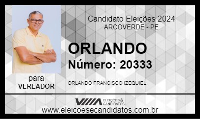 Candidato ORLANDO 2024 - ARCOVERDE - Eleições