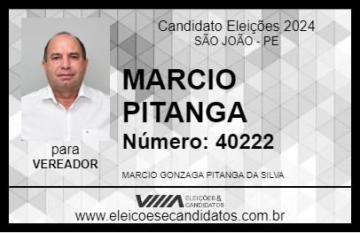 Candidato MARCIO PITANGA 2024 - SÃO JOÃO - Eleições