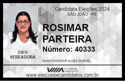 Candidato ROSIMAR PARTEIRA 2024 - SÃO JOÃO - Eleições