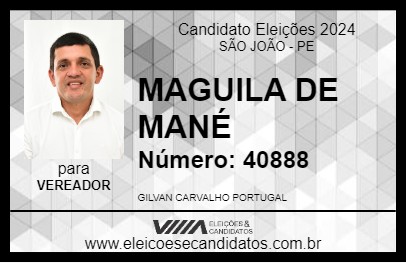 Candidato MAGUILA DE MANÉ VEIO 2024 - SÃO JOÃO - Eleições