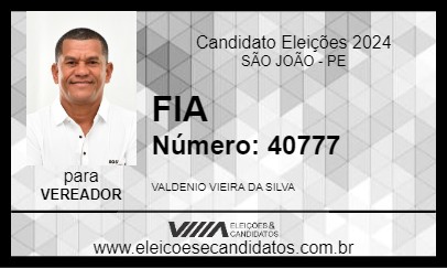 Candidato FIA 2024 - SÃO JOÃO - Eleições