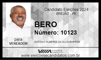 Candidato BERO 2024 - BREJÃO - Eleições