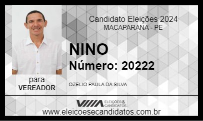 Candidato NINO 2024 - MACAPARANA - Eleições