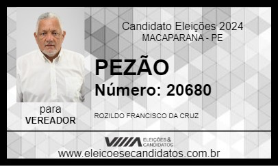 Candidato PEZÃO 2024 - MACAPARANA - Eleições