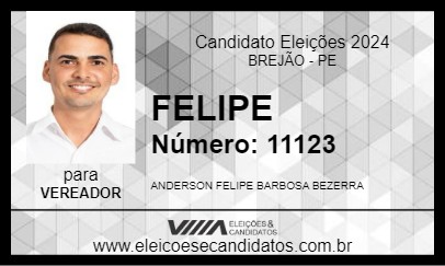 Candidato FELIPE 2024 - BREJÃO - Eleições