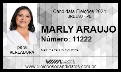 Candidato MARLY ARAUJO 2024 - BREJÃO - Eleições