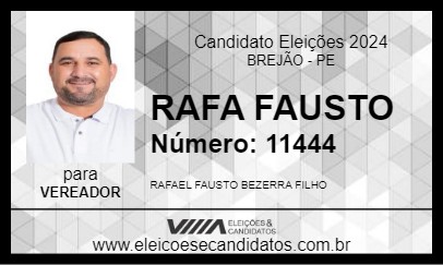 Candidato RAFA FAUSTO 2024 - BREJÃO - Eleições