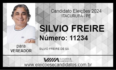 Candidato SILVIO FREIRE 2024 - ITACURUBA - Eleições