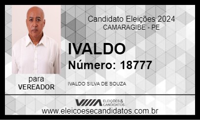 Candidato IVALDO 2024 - CAMARAGIBE - Eleições