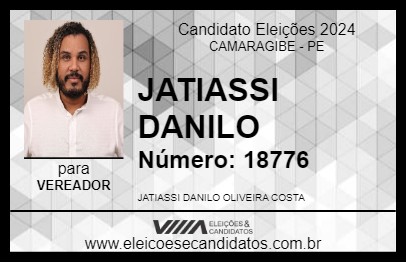 Candidato JATIASSI DANILO 2024 - CAMARAGIBE - Eleições