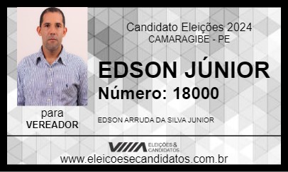 Candidato EDSON JÚNIOR 2024 - CAMARAGIBE - Eleições