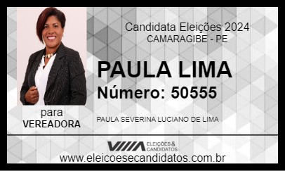 Candidato PAULA LIMA 2024 - CAMARAGIBE - Eleições