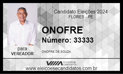 Candidato ONOFRE 2024 - FLORES - Eleições