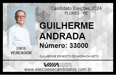 Candidato GUILHERME ANDRADA 2024 - FLORES - Eleições