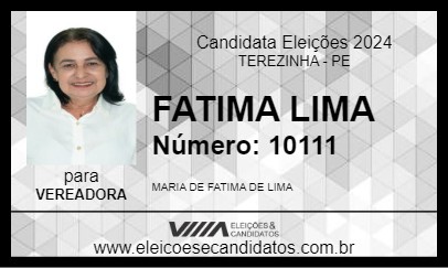 Candidato FATIMA LIMA 2024 - TEREZINHA - Eleições