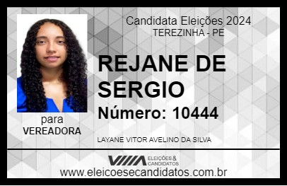 Candidato LAYANE VITOR 2024 - TEREZINHA - Eleições