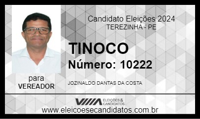 Candidato TINOCO 2024 - TEREZINHA - Eleições