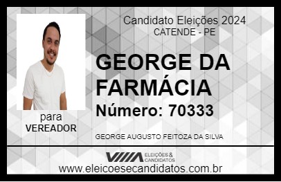 Candidato GEORGE DA FARMÁCIA 2024 - CATENDE - Eleições