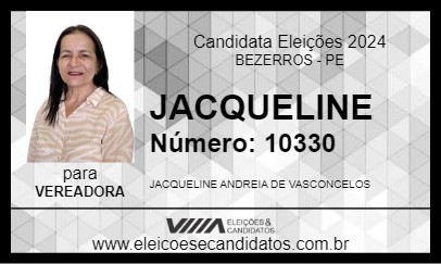 Candidato JACQUELINE 2024 - BEZERROS - Eleições