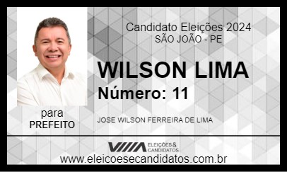 Candidato WILSON LIMA 2024 - SÃO JOÃO - Eleições