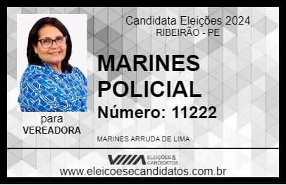 Candidato MARINES POLICIAL 2024 - RIBEIRÃO - Eleições