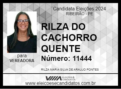 Candidato RILZA DO CACHORRO QUENTE 2024 - RIBEIRÃO - Eleições