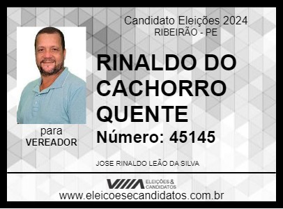 Candidato RINALDO DO CACHORRO QUENTE 2024 - RIBEIRÃO - Eleições