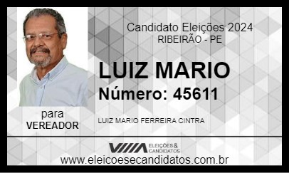 Candidato LUIZ MARIO 2024 - RIBEIRÃO - Eleições