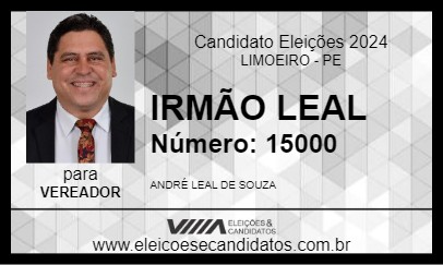 Candidato IRMÃO LEAL 2024 - LIMOEIRO - Eleições