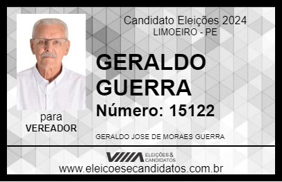 Candidato GERALDO GUERRA 2024 - LIMOEIRO - Eleições