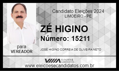 Candidato ZÉ HIGINO 2024 - LIMOEIRO - Eleições